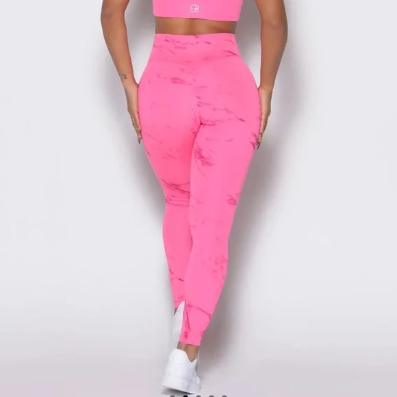 Bombshell Sportswear for marble leggings in cotton candy skies size LARGE NWOT - Picture 8 of 9